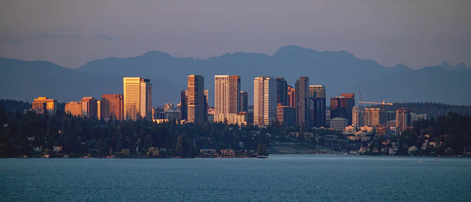 Bellevue skyline across Lake Washington