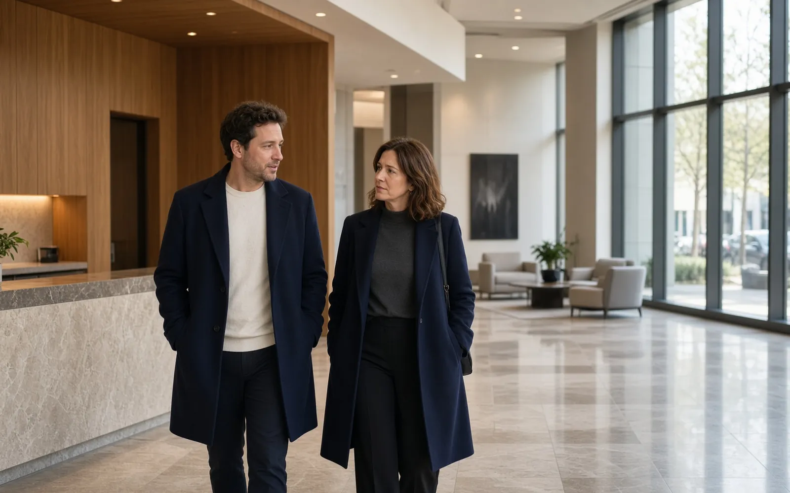 Technology planning walkthrough inside a new multifamily property