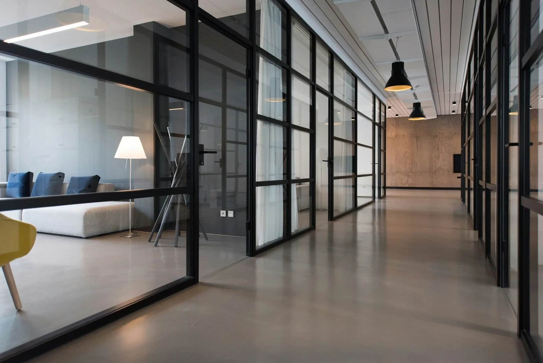 Modern professional office interior used for daily operations